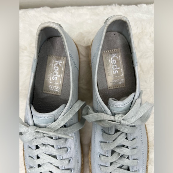 Keds Sneakers Women’s Size 9 Light Blue Triple Kick Canvas Jute Style WF62636 - Picture 12 of 15
